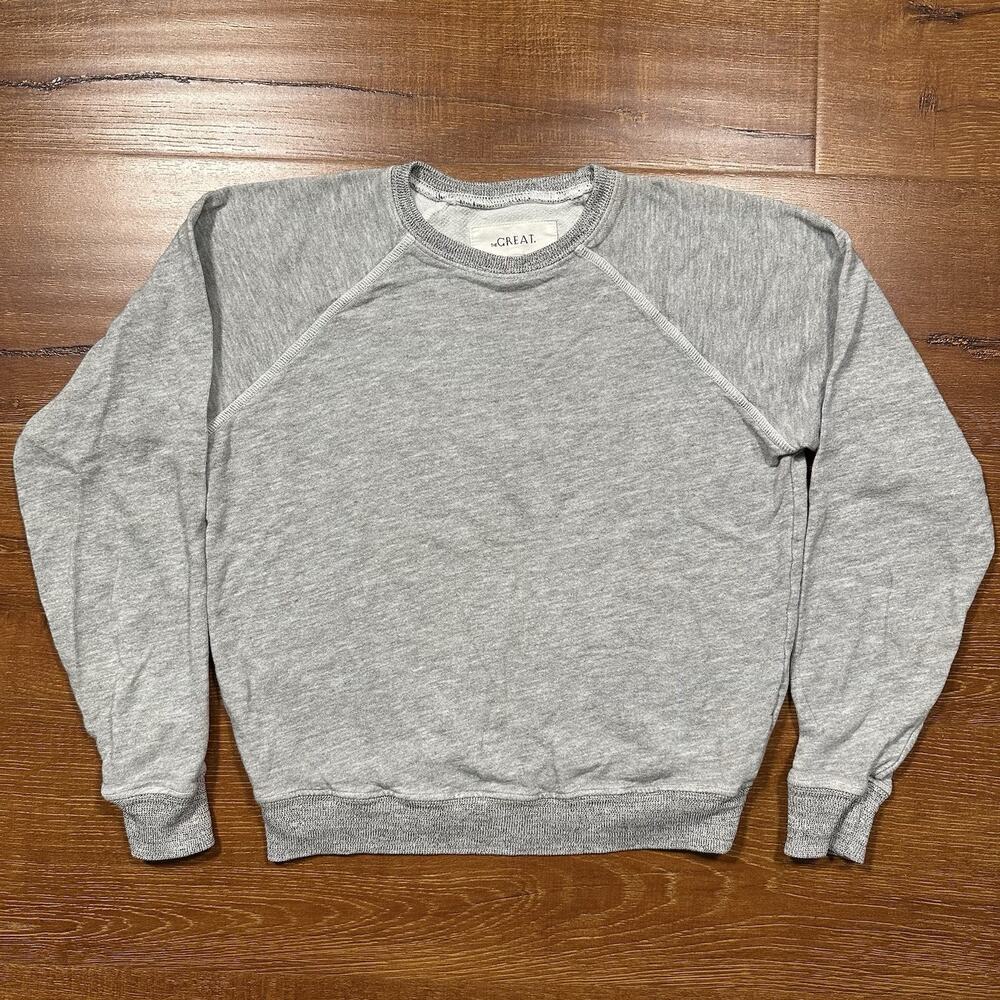 The Great College Sweatshirt Women 0 XS Gray Oversized Relaxed USA Retro Classic